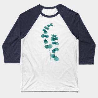 green eucalyptus leaf watercolor Baseball T-Shirt